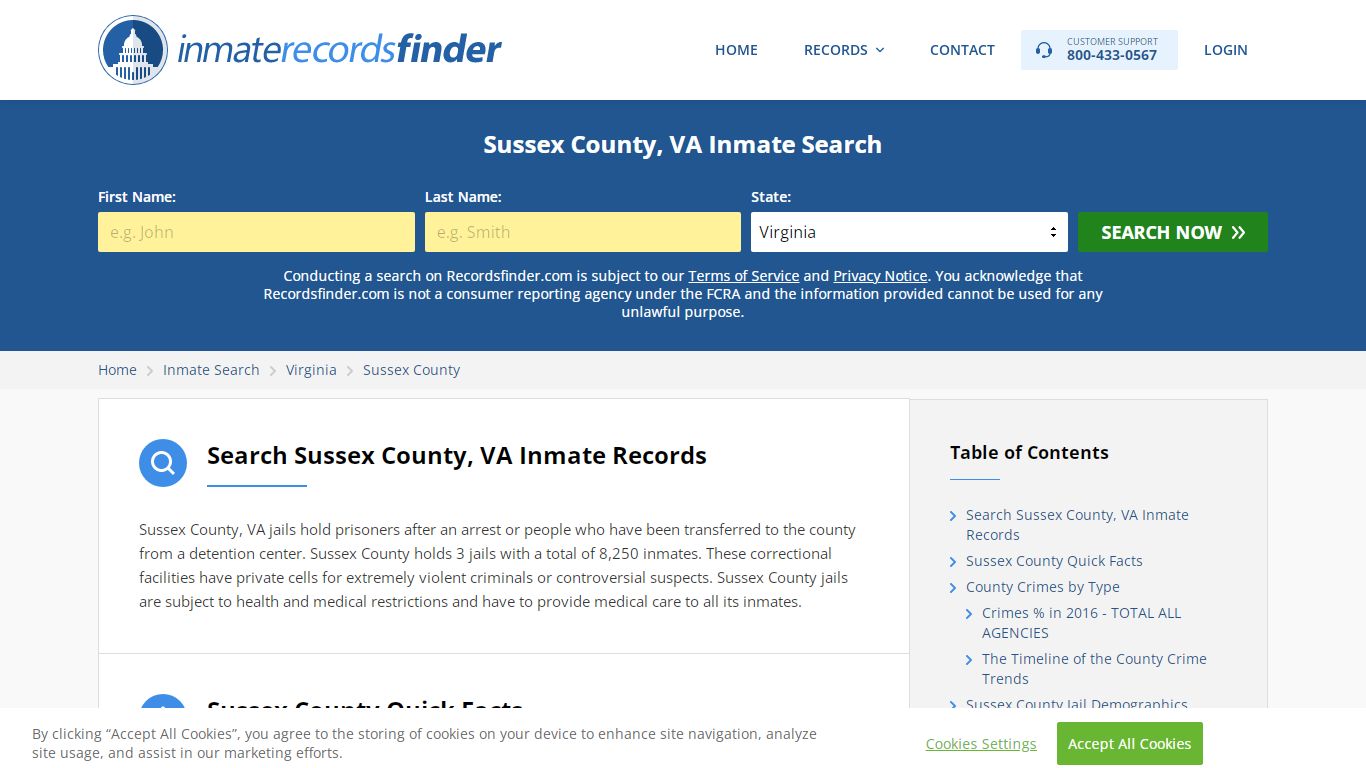 Sussex County, VA Inmate Lookup & Jail Records Online